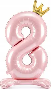 Стоячий фольгированный шар PartyDeco 8 светло-розовый 84 см
