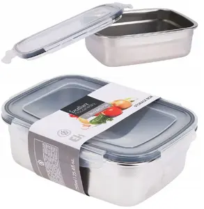 Контейнер для еды из нержавеющей стали с герметичной крышкой Excellent Houseware 700 мл