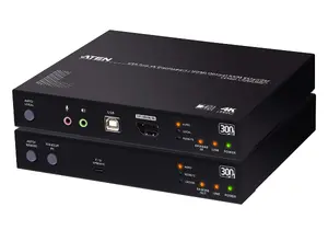 KVM Extender ATEN True 4K DP/HDMI Optical KVM 300m – Transmitter & Receiver, DisplayPort/HDMI, USB, 300 m