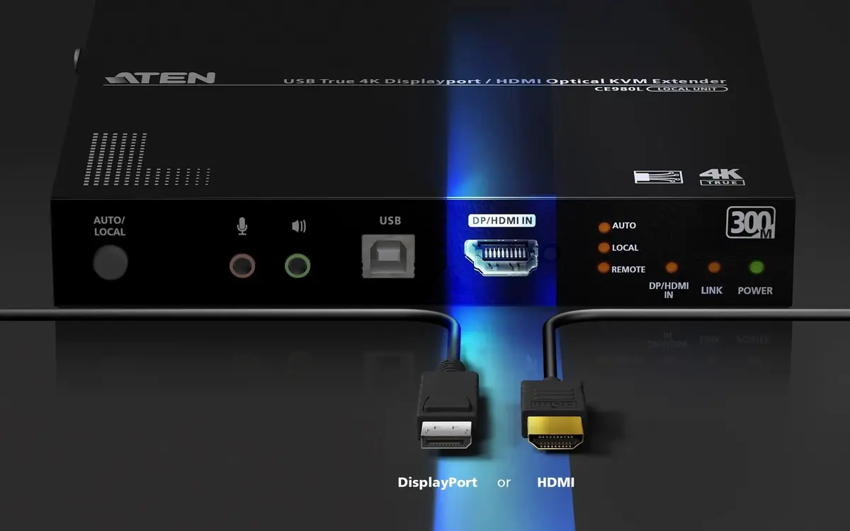ATEN True 4K DP/HDMI Optical KVM 300m Photo 5