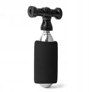 CO₂ Pump Head RockBros aluminium valve head compatible with Presta and Schrader — black