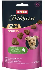animonda лакомство для собак MINI BITES 50 г — индейка, кролик и черника, упаковка