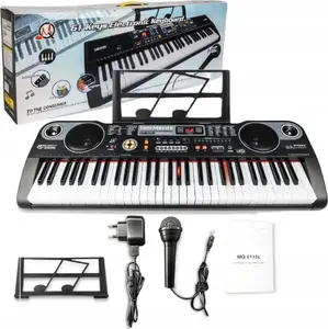 Children's Educational Keyboard MQ 6115L — Lighted Keys, Built-in Microphone, Electronic Organ for Learning