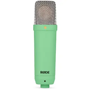 Студийный микрофон RØDE NT1 Signature — проводной конденсаторный, 20–20 000 Гц, чувствительность −32 дБ, mini XLR, 100 Ом, зелёный