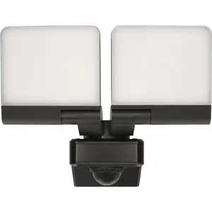 Spotlight Brennenstuhl Connect WiFi LED Duo WFD 3051 P black — WiFi-controlled LED outdoor duo spotlight