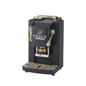 Кофемашина эспрессо FABER Pro Deluxe Schwarz Messing - профессиональная модель 3.0 PRO DLX BLK BRA