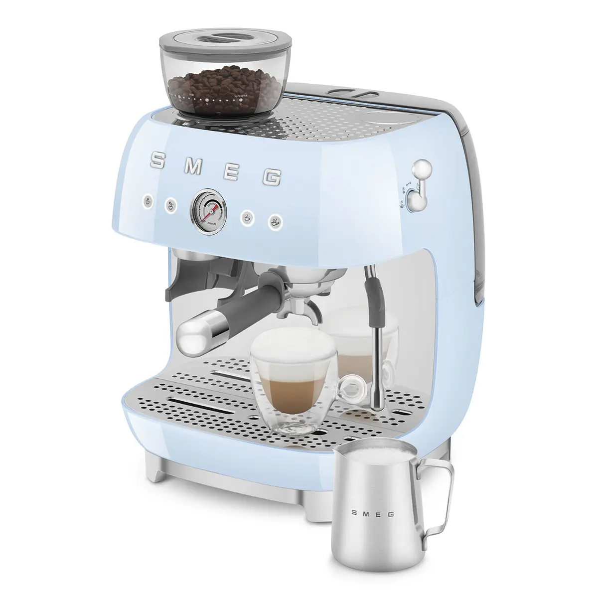 Smeg 50's Style Espresso kafijas automāts EGF03PBEU pasteļzils Photo 12