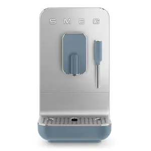 Espresso machine Smeg BCC12SBMEU semi‑automatic with built‑in grinder, 1.4 L water tank, 8‑cup capacity, blue