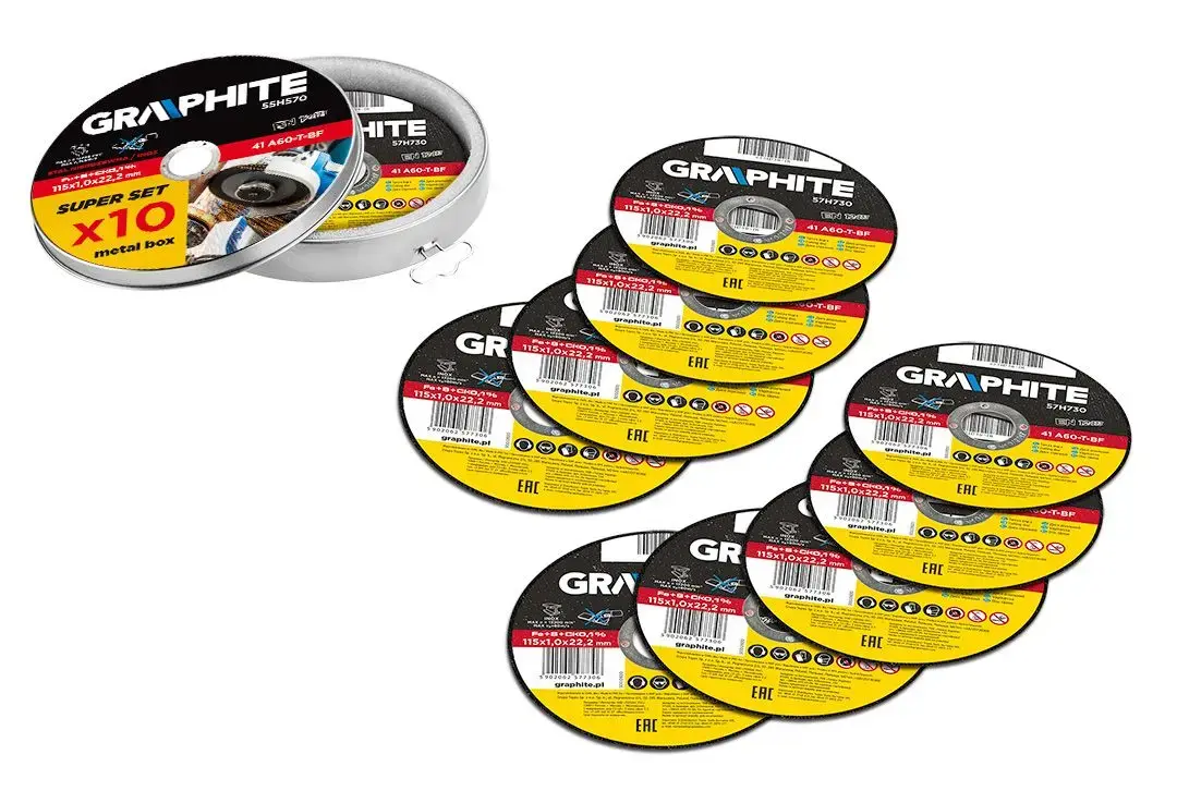 Griešanas disks GRAPHITE 55H570 115x1.0x22.2 mm, 10 gab. Photo 2