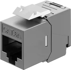 GOOBAY Модуль Keystone RJ45 CAT6A STP Slim & Short с зажимом заземления