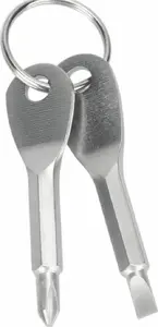 Key-shaped multifunction keychain Aptel NZ4E with two screwdrivers