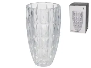 Stikla vāze Decorlife modelis 8445393568638, caurspīdīga dekoratīvā vāze