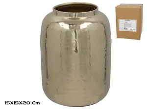 Decorative vase Decorlife Zelta model DECORLIFE 8445393432120 gold finish