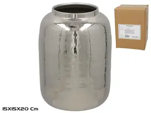 Decorative vase Decorlife with nickel finish, brand Decorlife, model 8445393432137