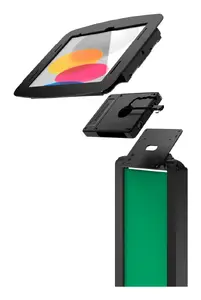 Напольная стойка Compulocks с корпусом Space для Apple iPad 10-го поколения 10,9" — брендируемая, с хабом, черная