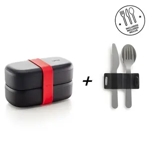 Lunch container Lekue 885105 — 1 L polypropylene (PP), black