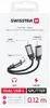 SWISSTEN Textile USB-C to USB-C Charging & 3.5mm Adapter Photo 2
