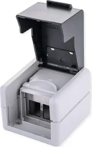 Outdoor wall enclosure for 2x Keystone jacks VALUE model 25.99.8493, gray