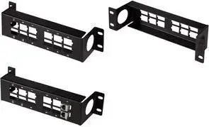 Keystone bracket 12-port wall or 10-inch mount, LOGILINK NK4078, black