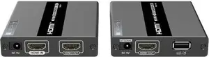 MANHATTAN HDMI KVM over IP Extender Set 1080p@60Hz over Cat6 or IP, USB-A on Transmitter and Receiver, 60 m, black