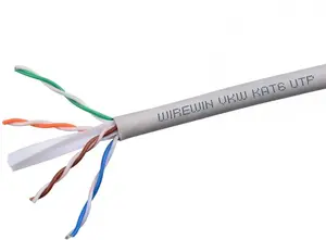 slim wirewin VKBOX KAT6 UTP 305.0 Cat6 U/UTP (UTP) networking cable, 305 m, Beige/White