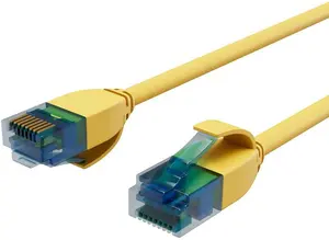 Patch vads ShiverPeaks Cat6 U/UTP slim, dzeltens, 0,3 m (BS08-22302)