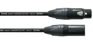 Аудиокабель CORDIAL CPM 3 FM — XLR (муж.) на XLR (жен.), медные жилы, 3 м, чёрный