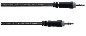 Audio cable CORDIAL 14827 — 3.5 mm male to 3.5 mm male, 0.5 m, black