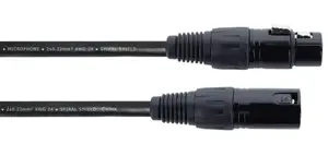 Cordial 14743 Audio Cable Male XLR 3-pin to Female XLR 3-pin Black