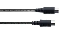 Audio cable CORDIAL ED 1 AA — 1 m, DIN 5-pin to DIN 5-pin, 26 AWG, black