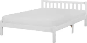 Деревянная кровать Beliani FLORAC 160 x 200 см, белая, деревянный каркас
