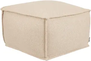 Пуф-оттоманка Beliani SHERALI, хлопковый чехол, 50 x 50 x 30 см, бежевый