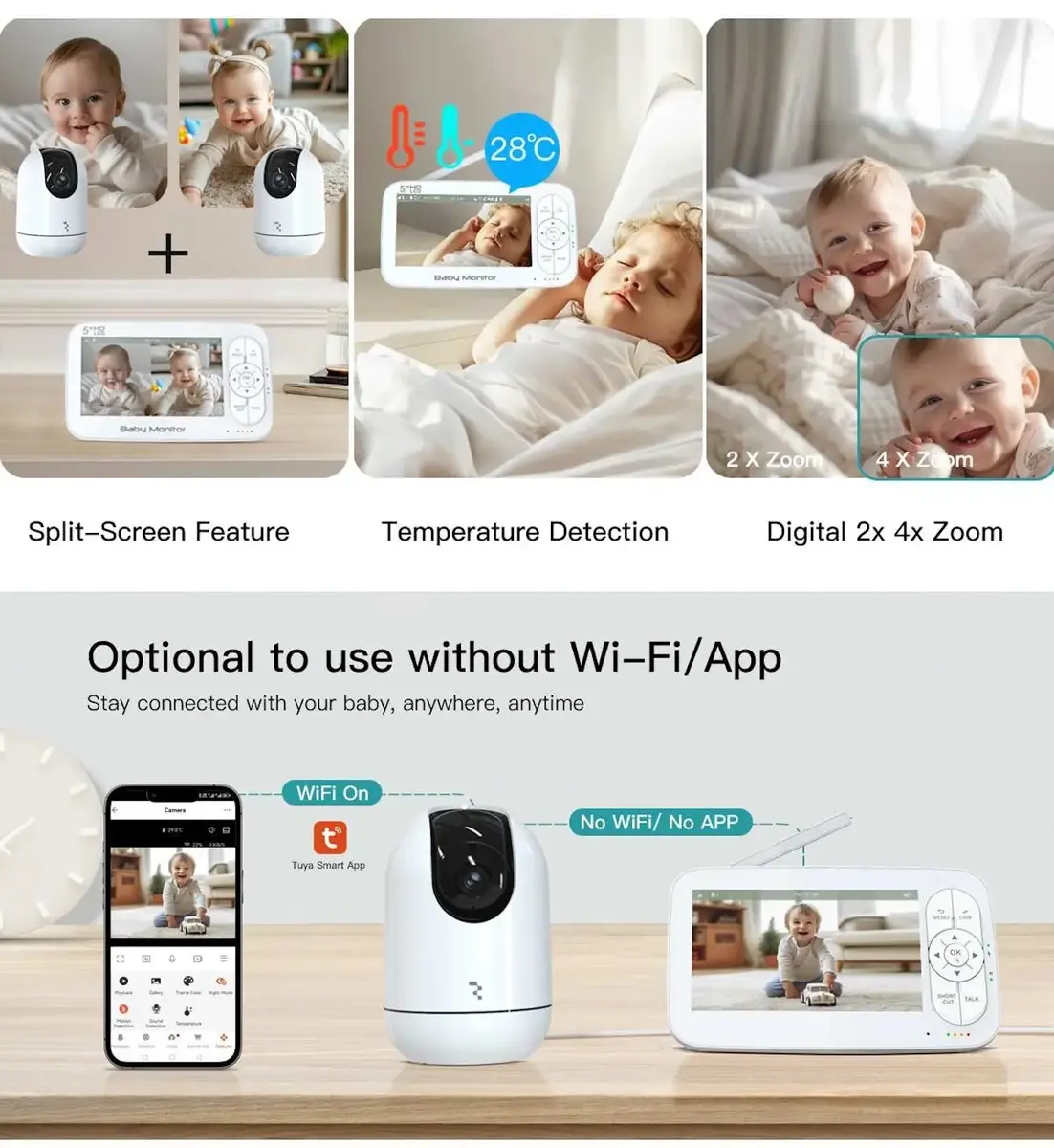Riff BM6 video baby monitor 720P 5" Photo 2
