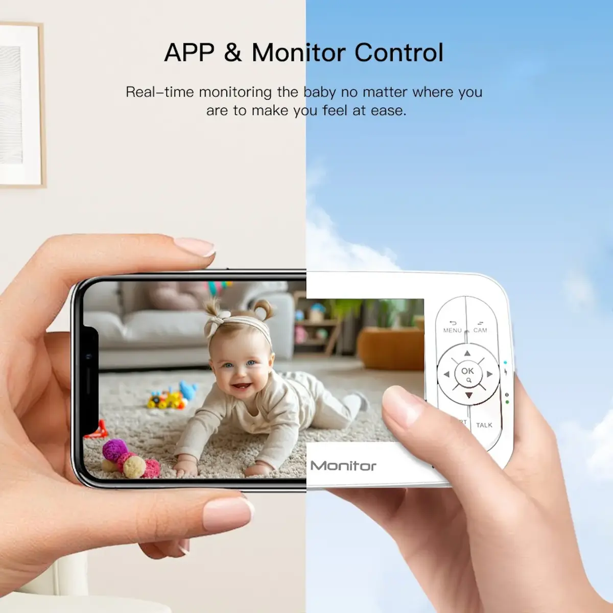 Riff BM6 video baby monitor 720P 5" Photo 4