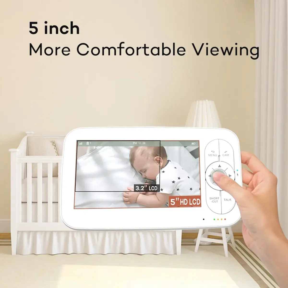 Riff BM6 video baby monitor 720P 5" Photo 5