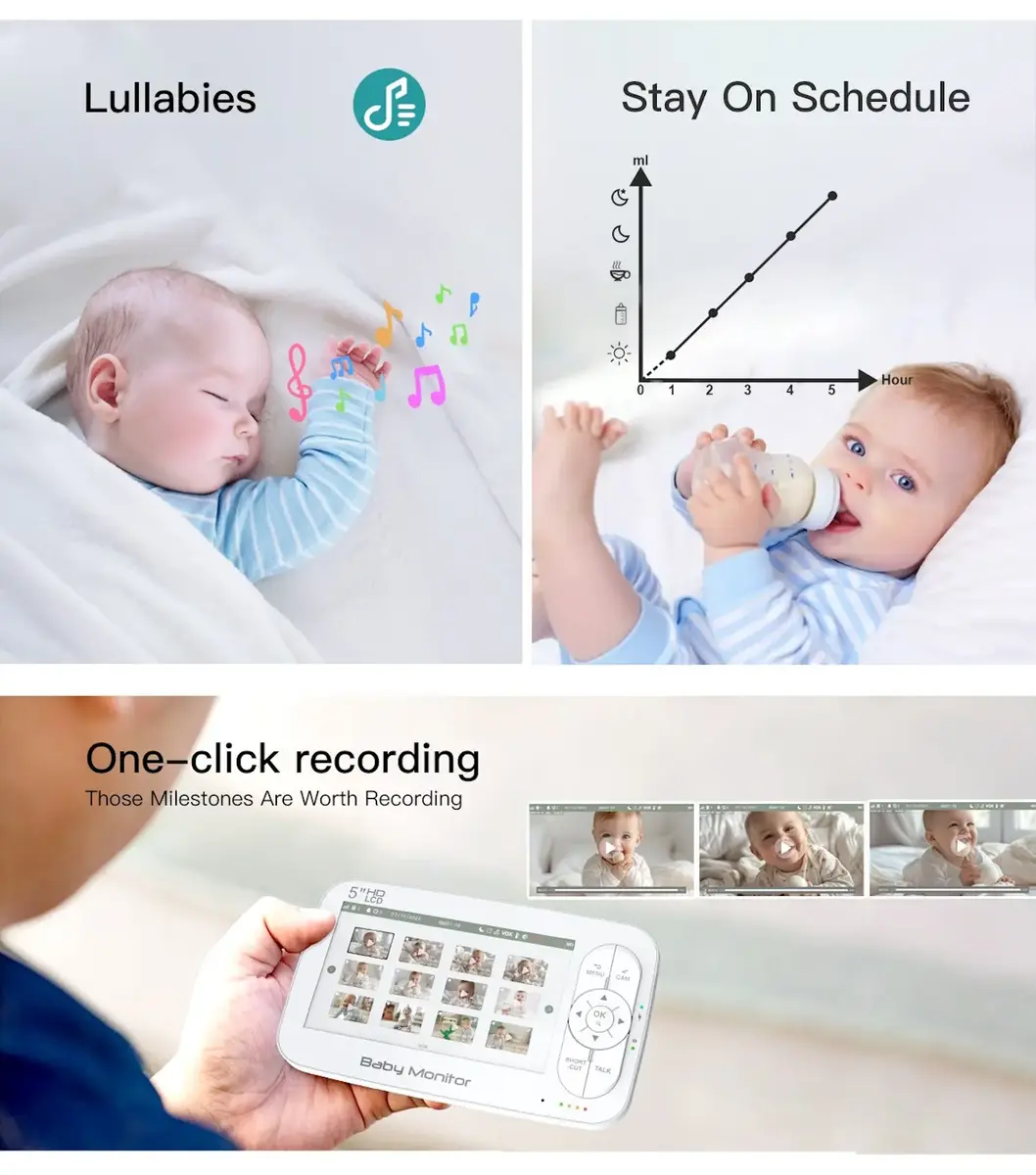 Riff BM6 video baby monitor 720P 5" Photo 6