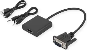 Кабель‑адаптер VGA + аудио в HDMI Secomp S3211, 0,23 м, преобразование VGA и звука в HDMI
