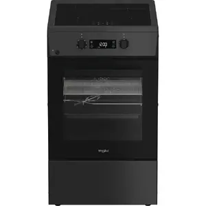 Плита напольная Whirlpool W5I8LCSTA — Индукционная варочная панель 4 зоны, Электрический духовой шкаф 60 л, Антрацит