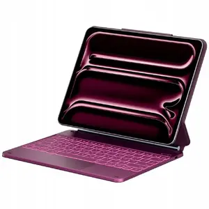 Typecase Edge keyboard case for iPad Air 13" 2024/2025, malinowy (red) magnetic folio with integrated keyboard