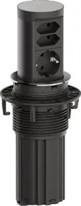 Сетевой удлинитель Bachmann ELEVATOR2 BM0020489 — 1x CEE7/3 (Schuko) + 2x Euro, «нержавеющая сталь» внешний вид, кабель 2,0 м