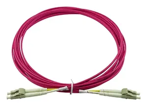 BlueOptics fibre optic cable OM4 1 m 2x LC — UACC-OFC-M2-LULU-1M-BO, Red