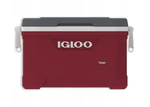 Portable Cooler Igloo Latitude 52 (49 L) — red, hard-sided cooler for food and drinks