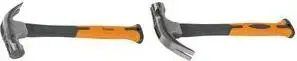 Hammer BRADAS Latthammer DIY-HF3045, 450 g head, fiberglass handle 340 mm, anti-slip TPR coating, anthracite/orange