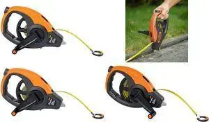 Measuring tape reel BRADAS DIY-MH13-05013M 50 m fiberglass tape 6:1 crank orange/black carbon steel tape end