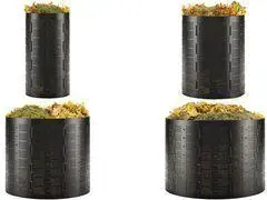 Compost Bin BRADAS TQ-K09050BOX — 180 L HDPE, adjustable diameter up to 500 mm, height 900 mm, black