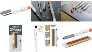 BRADAS Bohrlochmarker DIY-PCAWL03WH/B — Tieflochmarker, Strichbreite 1,0 mm, weiß/grau, 1 Stück