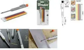 Маркер BRADAS DIY-PCAW01GY-B — тонкий маркер для глубоких отверстий, ширина линии 1,0 мм, серый, без колпачка, 1 шт.