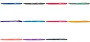 PILOT FRIXION Ball Clicker 07 tintes rullīšu pildspalva, 0,35 mm krāns, zilas tintes, violets korpuss, ar spiedpogu