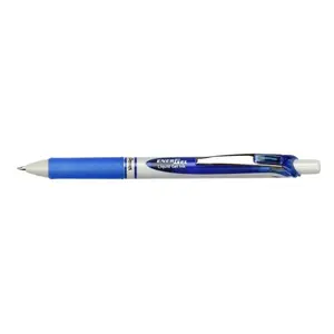Retractable gel pen PENTEL EnerGel Roller ECO BL77E-CX — blue ink, blue/silver/white body, 1 pc