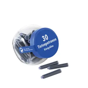 Pelikan fountain pen ink cartridges 154963 — blue, pack of 30 (jar)